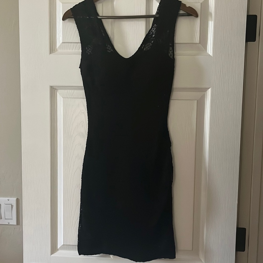 Black lace dress